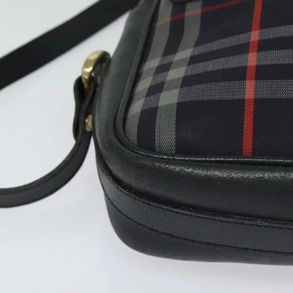 BURBERRY Nova Check Hand Bag Canvas Navy Auth JB069 - Picture 6 of 15